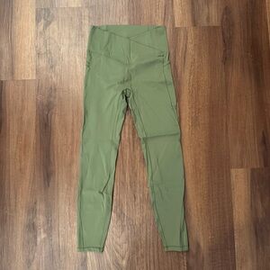 Olive Green High-Waisted Leggings